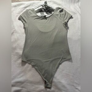 American Eagle Olive Green Top bodysuit low back tie